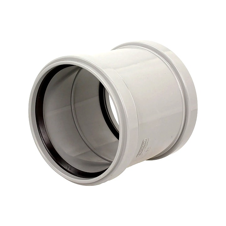 110mm (4") Push Fit Coupler Grey