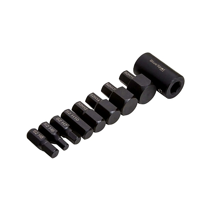 Blue Spot 1/2" Impact Hex Bits 6-19mm 9pcs