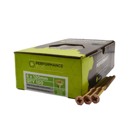 Performance Plus 6 x 120mm Screws Qty 100