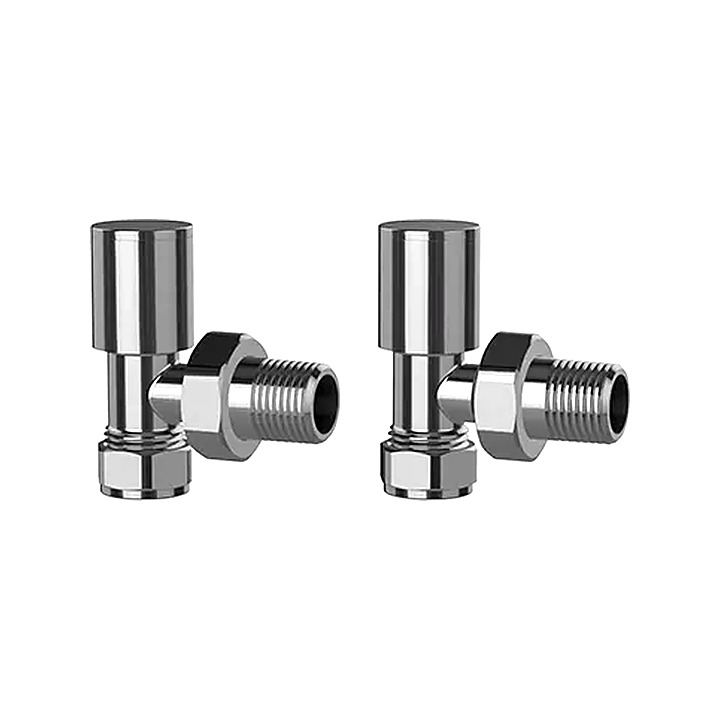 Pro Plus Chrome Radiator Valve Angled 2pcs