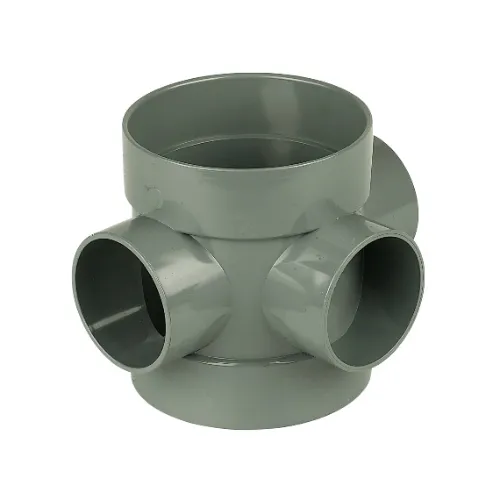 FloPlast Grey Soil Short Boss Connector 110mm