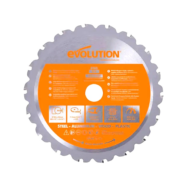 Evolution Multi-Material Saw Blade 165 x 20mm x 18T