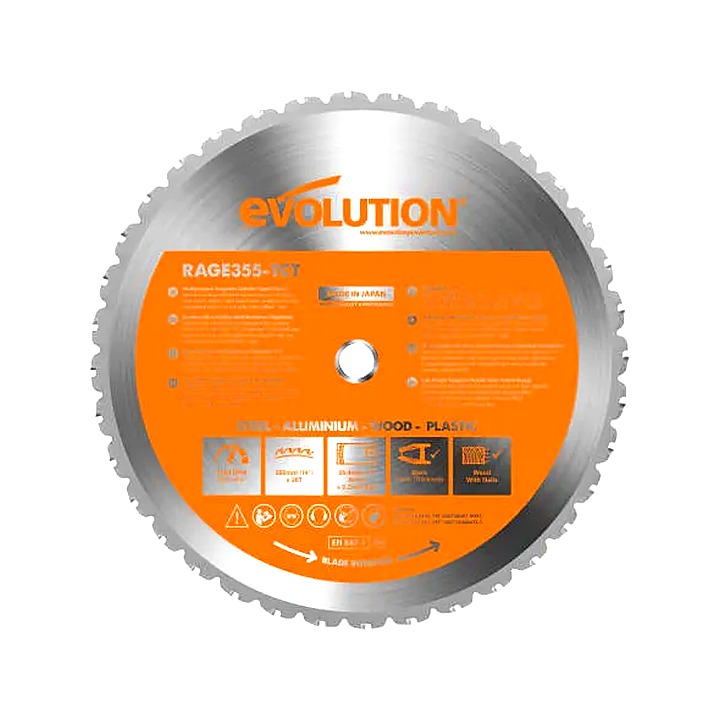 Evolution Multi-Material Chop Saw Blade 355 x 25.4mm x 36T