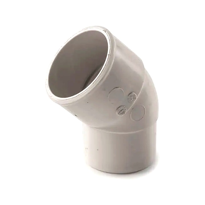 32mm Spigot Bend 45° Solvent Weld (Street Elbow) Grey