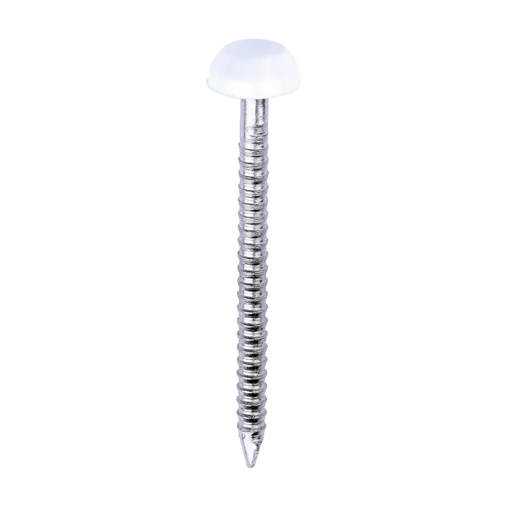 Timco White Polymer Headed Pins 25mm 65pcs