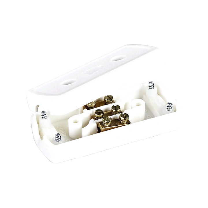 BG Flex Connector 3A 3 Terminal Solid Brass Through Terminals