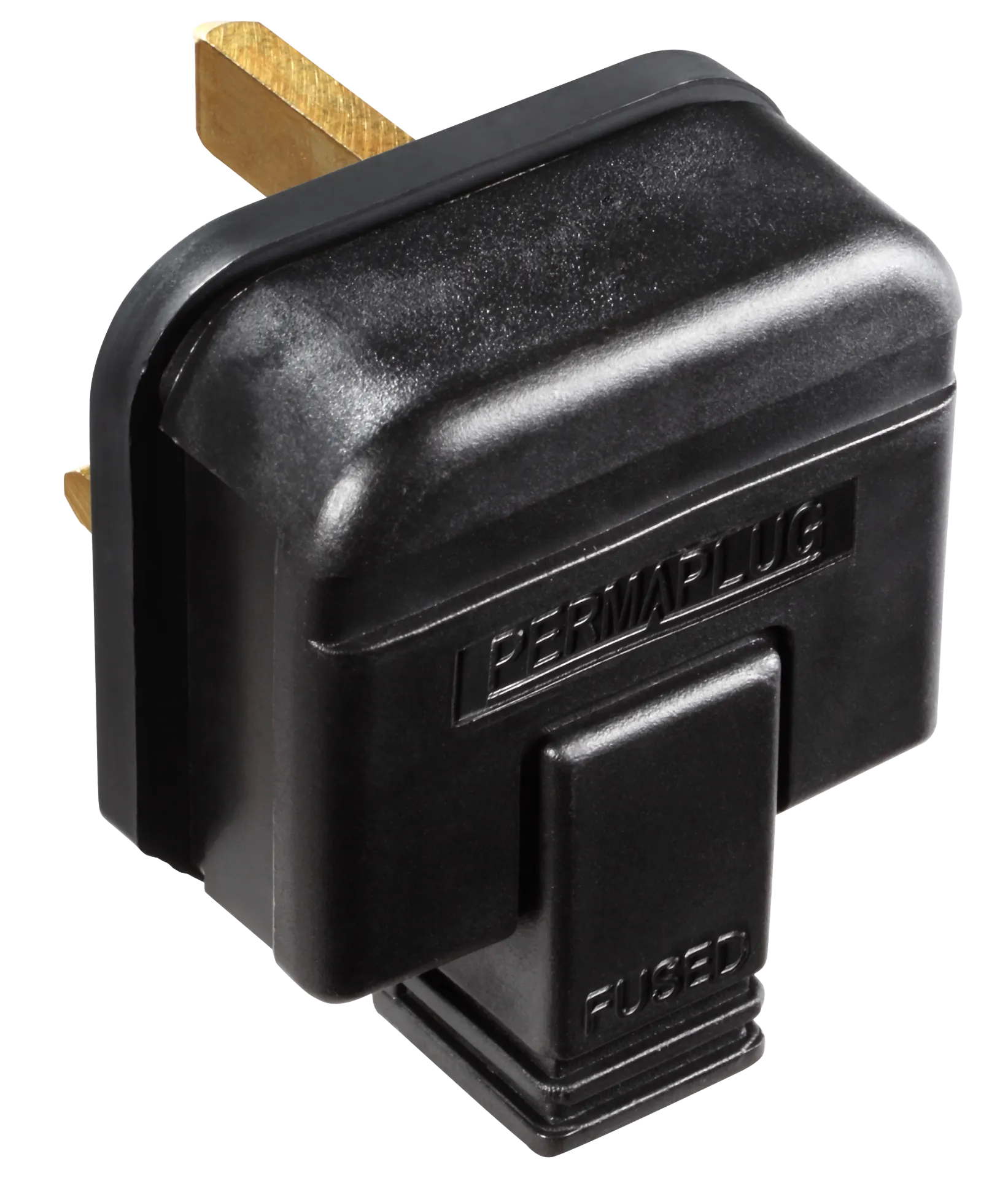 Permaplug Heavy Duty UK Mains Plug with 13A Fuse, Black