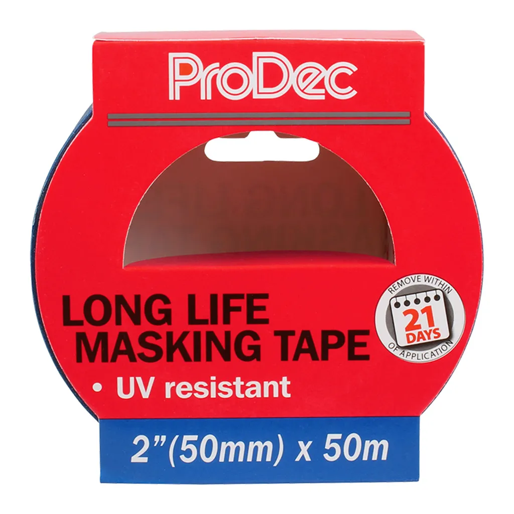 ProDec 50mm x 50m Long Life Masking Tape