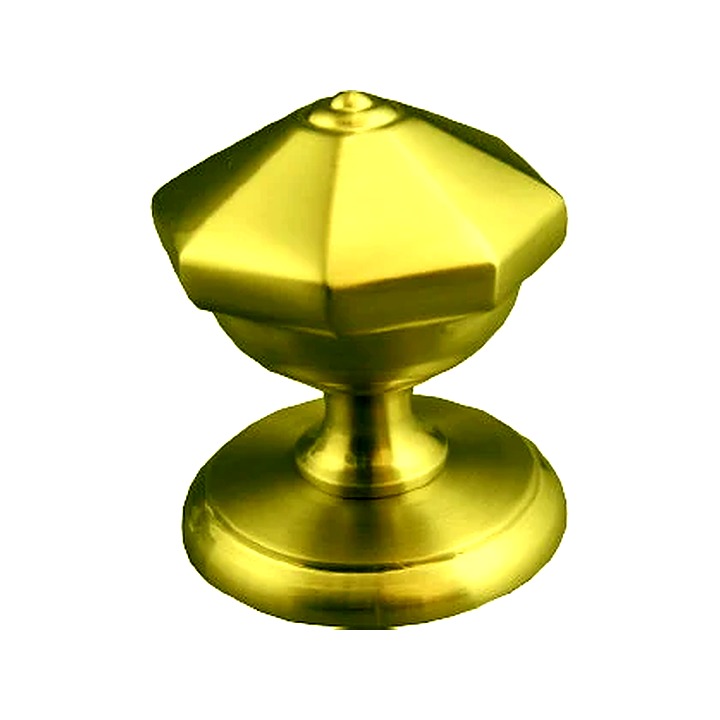 Victorian Center Door Knob 70mm Brass