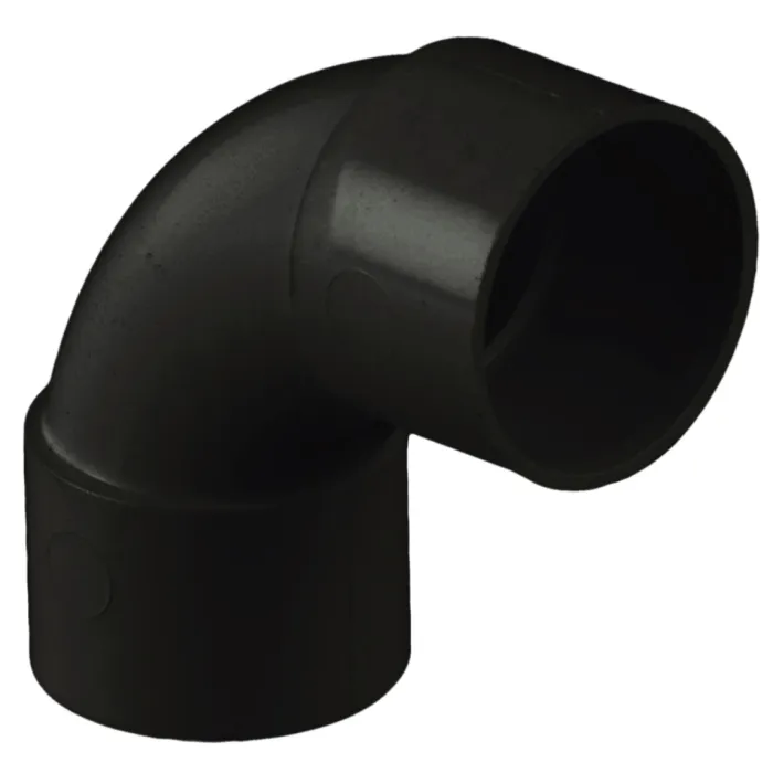 50mm Elbow 90° Solvent Weld Black