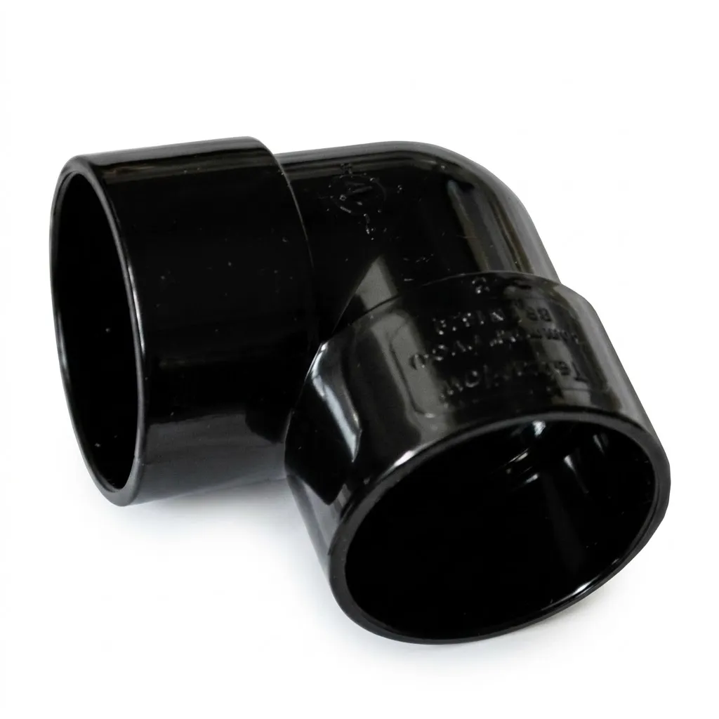 50mm Elbow 90° Solvent Weld Black
