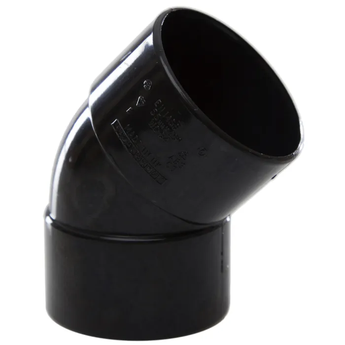 50mm Elbow 45° Solvent Weld Black
