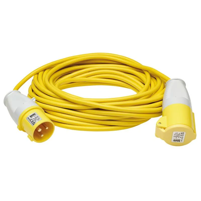 Defender Extension Lead Yellow 1.5mm2 16A 14m - 110V