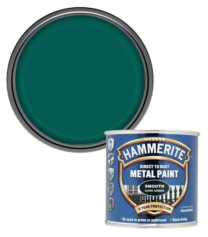 Hammerite Metal Paint 250ml Smooth Dark Green