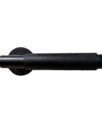 Sichern Lancaster Round Lever on Rose Matt Black