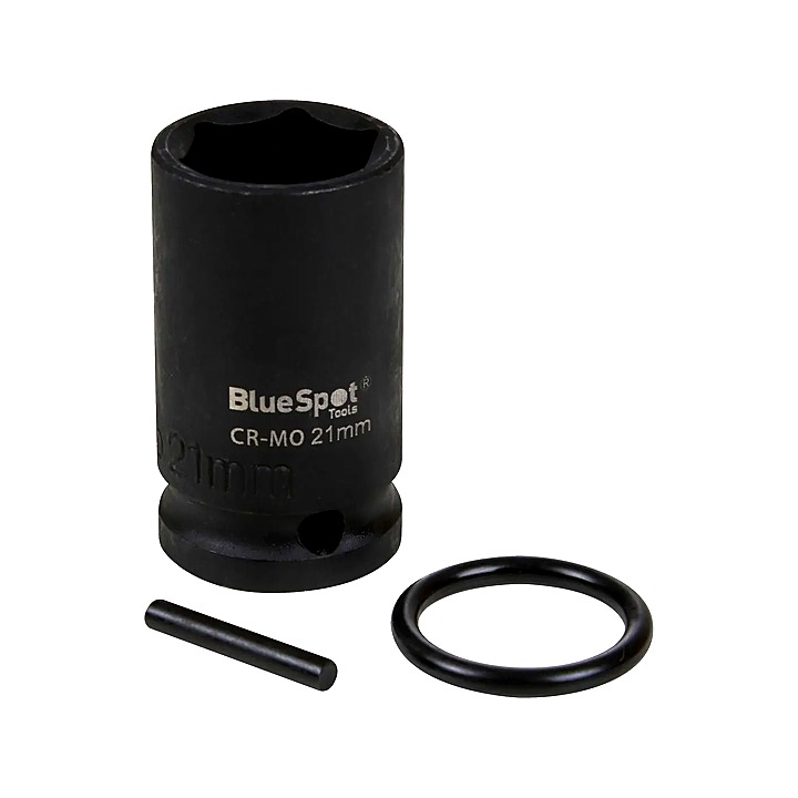 Bluespot 21mm Impact Scaffold Socket 1/2" With Ring & Pin