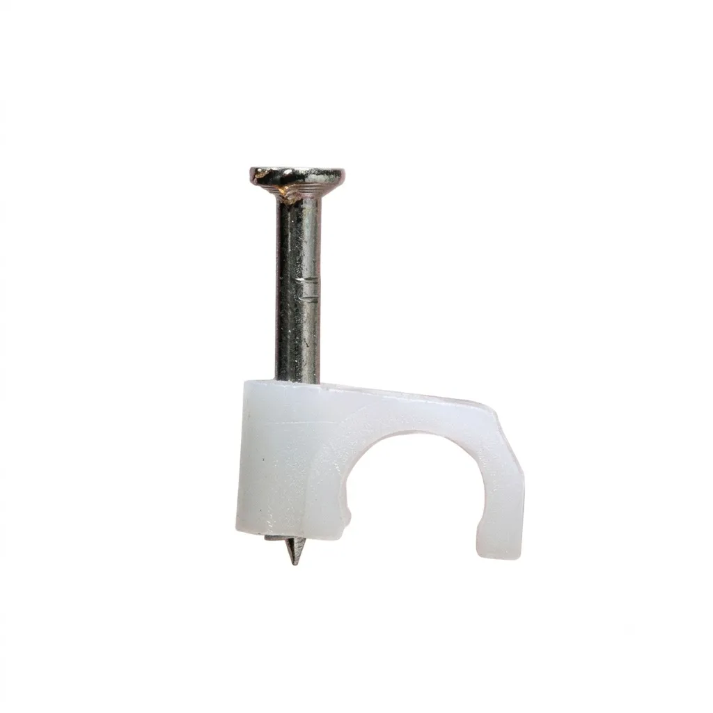 Status 3.5mm Round Cable Clips White Pack of 50