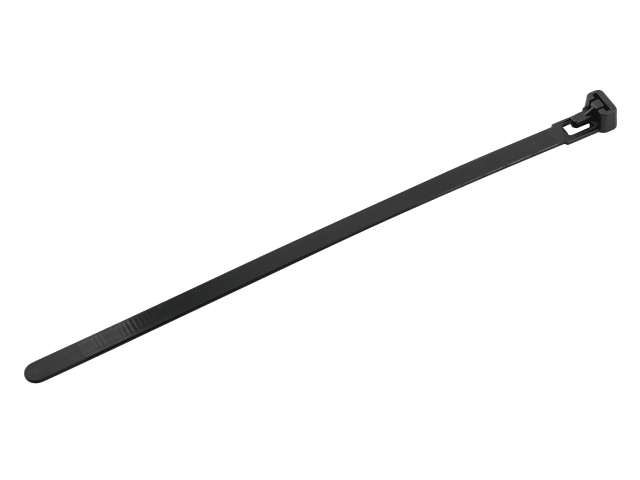 Faithfull Reusable Cable Tie Black 7.6 x 300mm 50 Pack