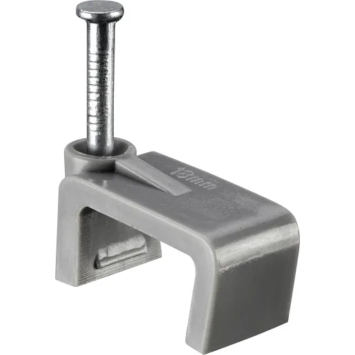 Twin & Earth Cable Clips 10mm Grey 50 Pack
