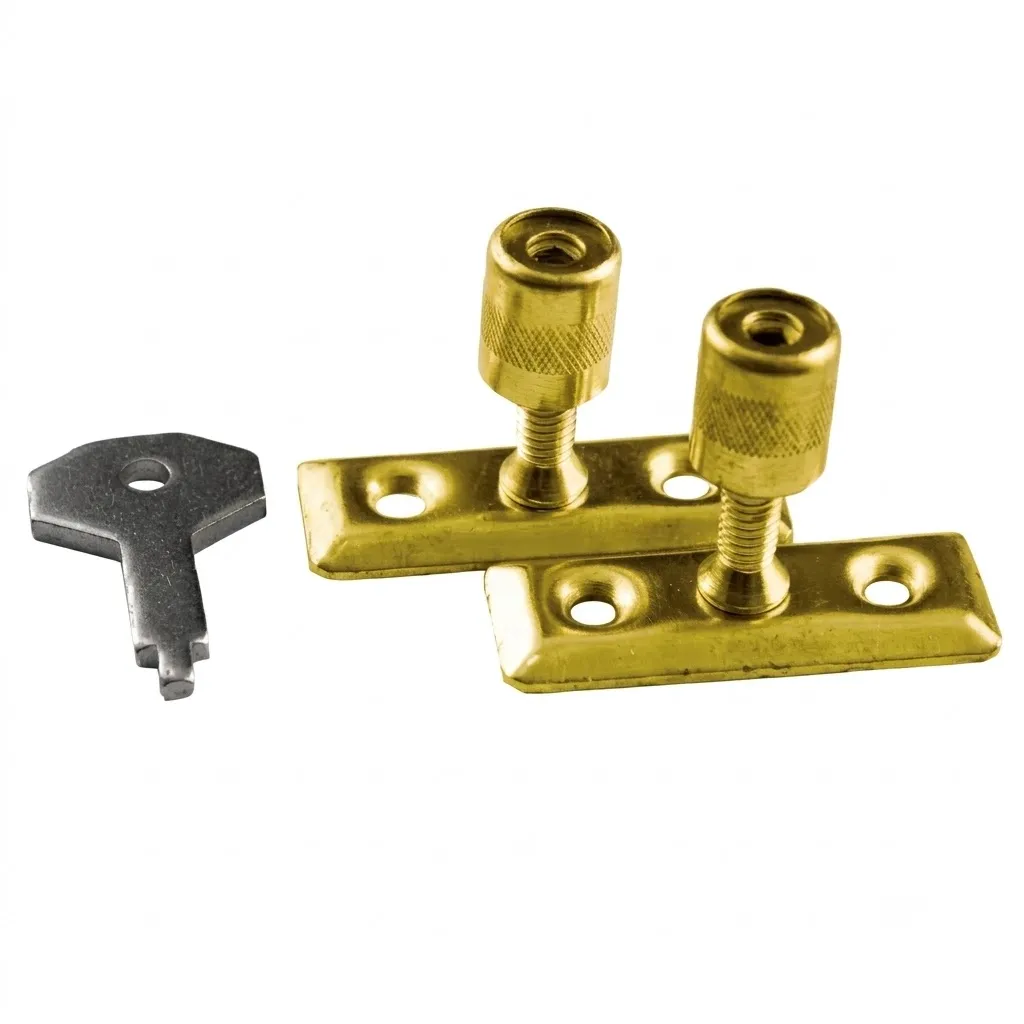 Supreme Casement Stay Locks Brass