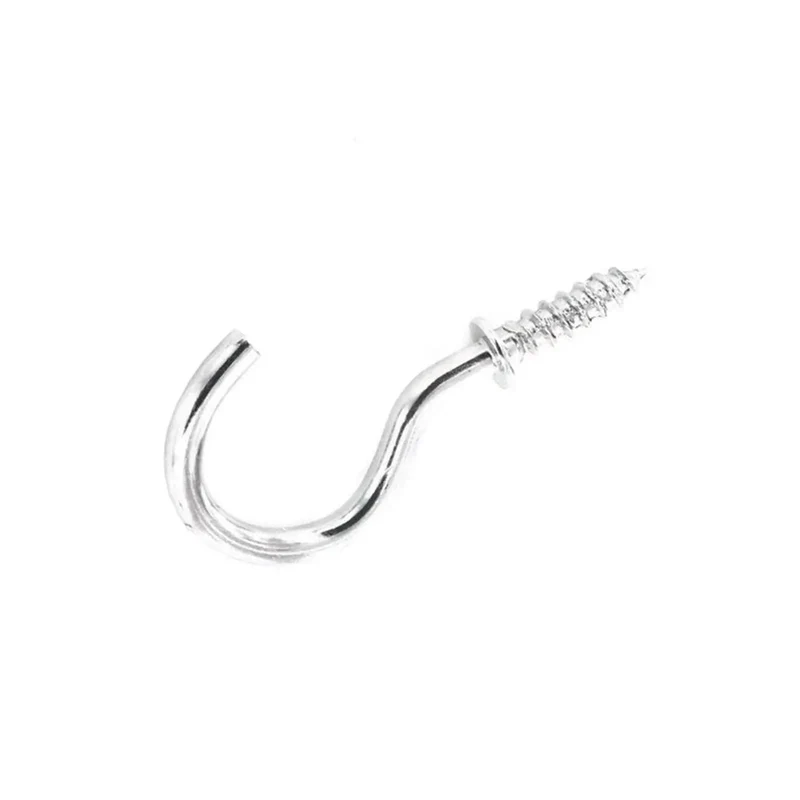 50mm Chrome Cup Hooks  6 Pack