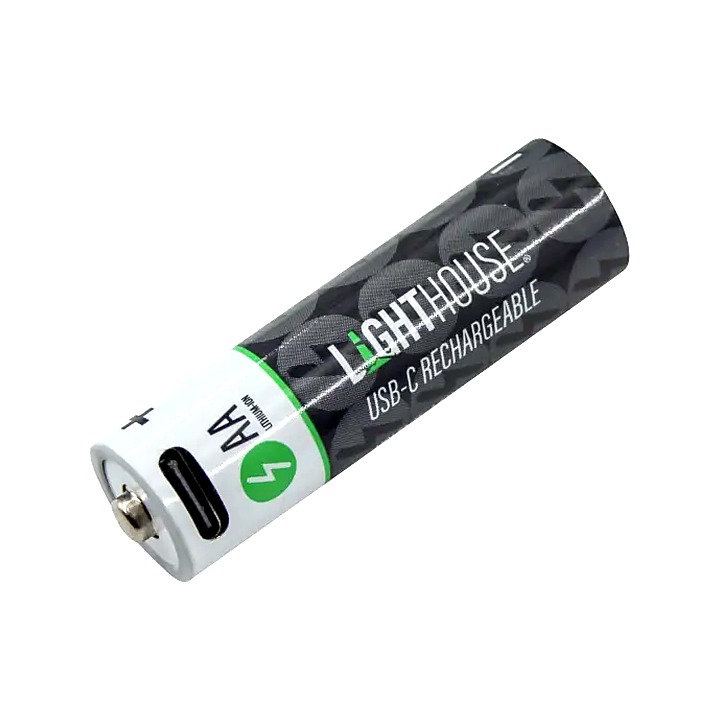 Lighthouse Rechargeable USB-C  Li-ion AA Battery