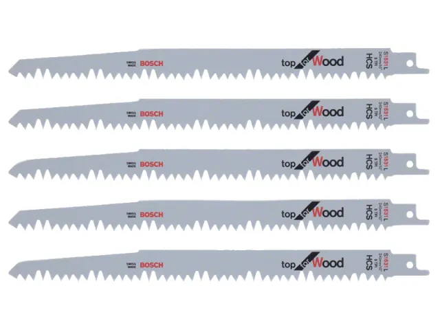 Bosch Wood Cutting Reciprocating Saw Blades 240mm 5 Pack
