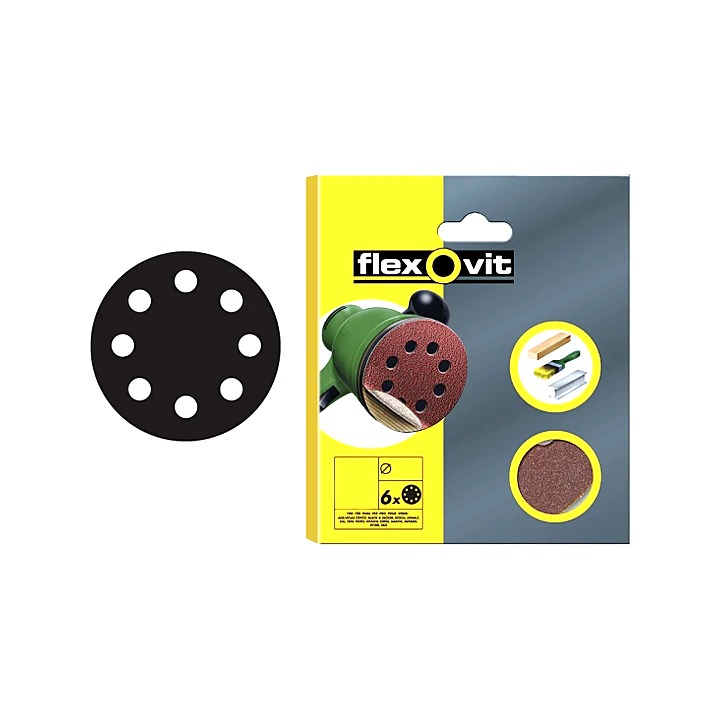 Flexovit Hook & Loop Sanding Disc 115mm Coarse 50G