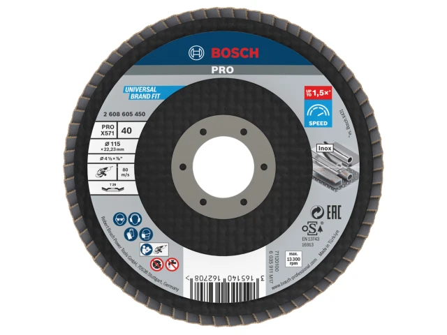 Bosch PRO Flap Angled Disc 115mm x G40