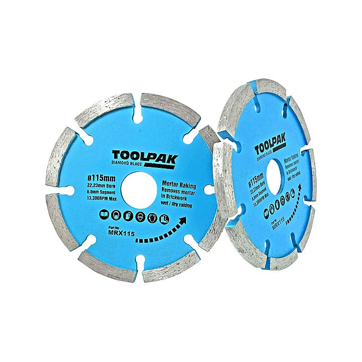 Toolpak Mortar Raking Diamond Blade 115mm x 6mm 2 Pack