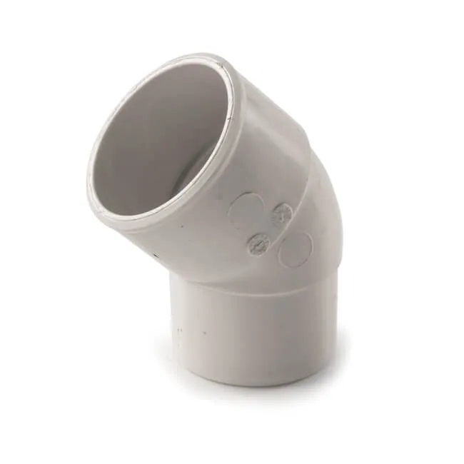 40mm Spigot Elbow 45° Solvent Weld Grey
