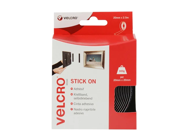 VELCRO® Stick on Velcro Roll 20mm x 2.5m
