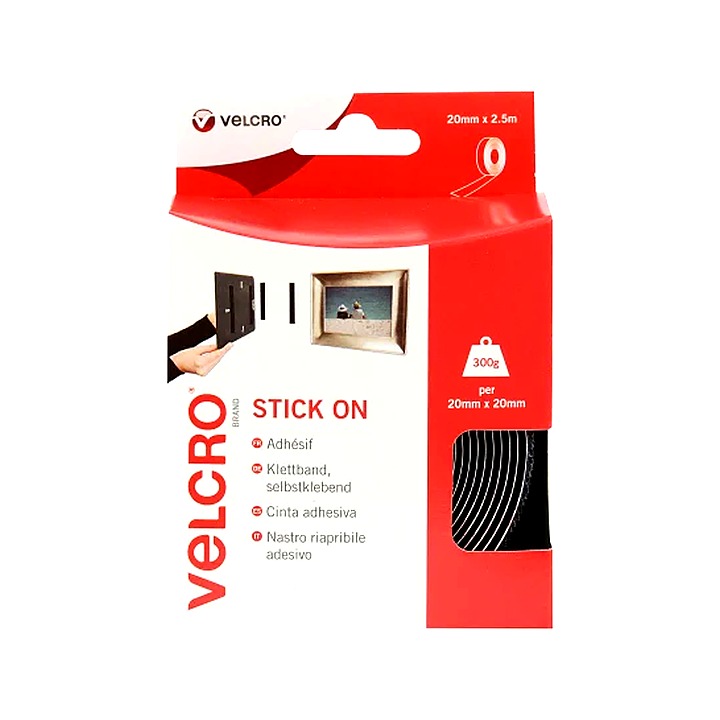 VELCRO® Stick on Velcro Roll 20mm x 2.5m
