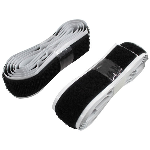 Faithfull Hook & Loop Self Adhesive Tape Black 20mm x 1m