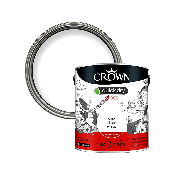 Crown Quick Dry Gloss Pure Brilliant White 2.5L