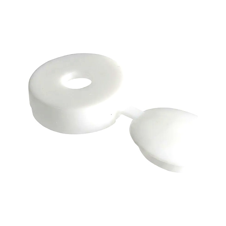 ForgeFix Hinged Cover Cap White No. 6-8 100 Pack