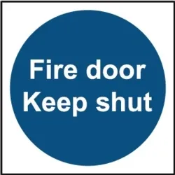 Smiths Architectural Fire Door Keep Shut Sign 100mm x 100mm