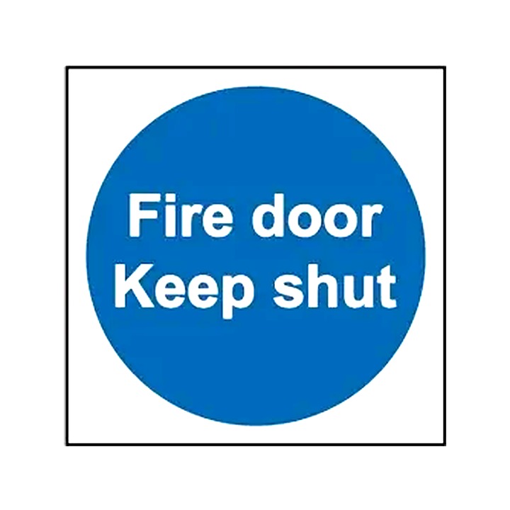 Smiths Architectural Fire Door Keep Shut Sign 100mm x 100mm