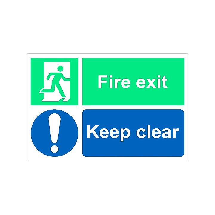 Smiths Fire Exit Keep Clear Sign