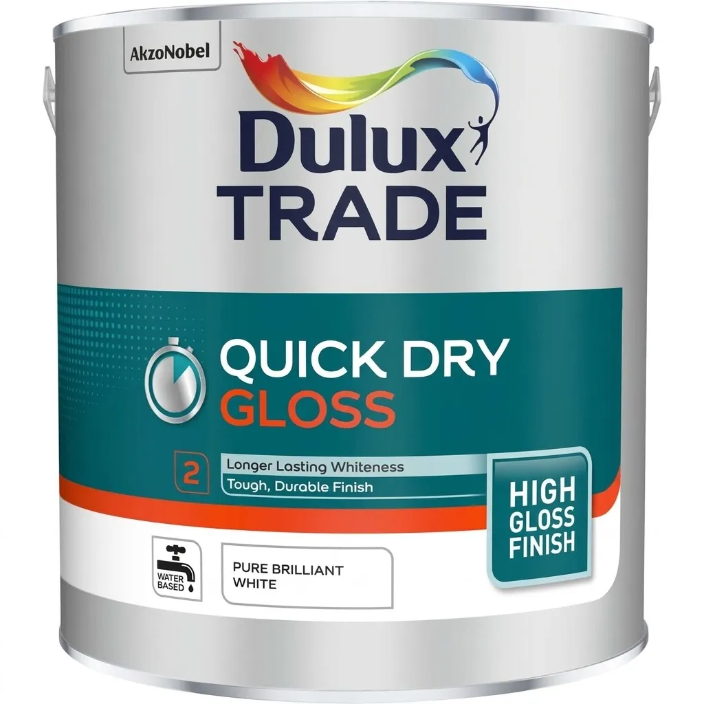 Dulux Trade Quick Dry Pure Brilliant White Gloss 2.5L