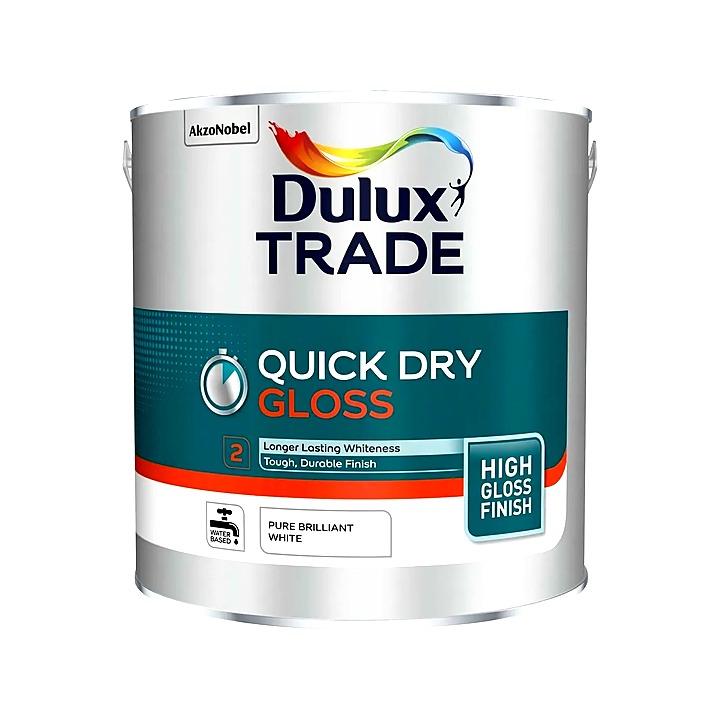 Dulux Trade Quick Dry Pure Brilliant White Gloss 2.5L
