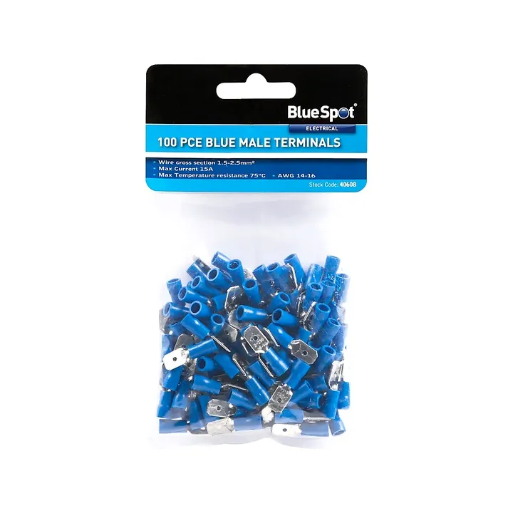 BlueSpot Male Terminals 100pc