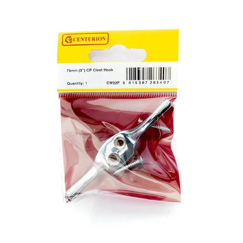 75mm Cleat Hook Chrome