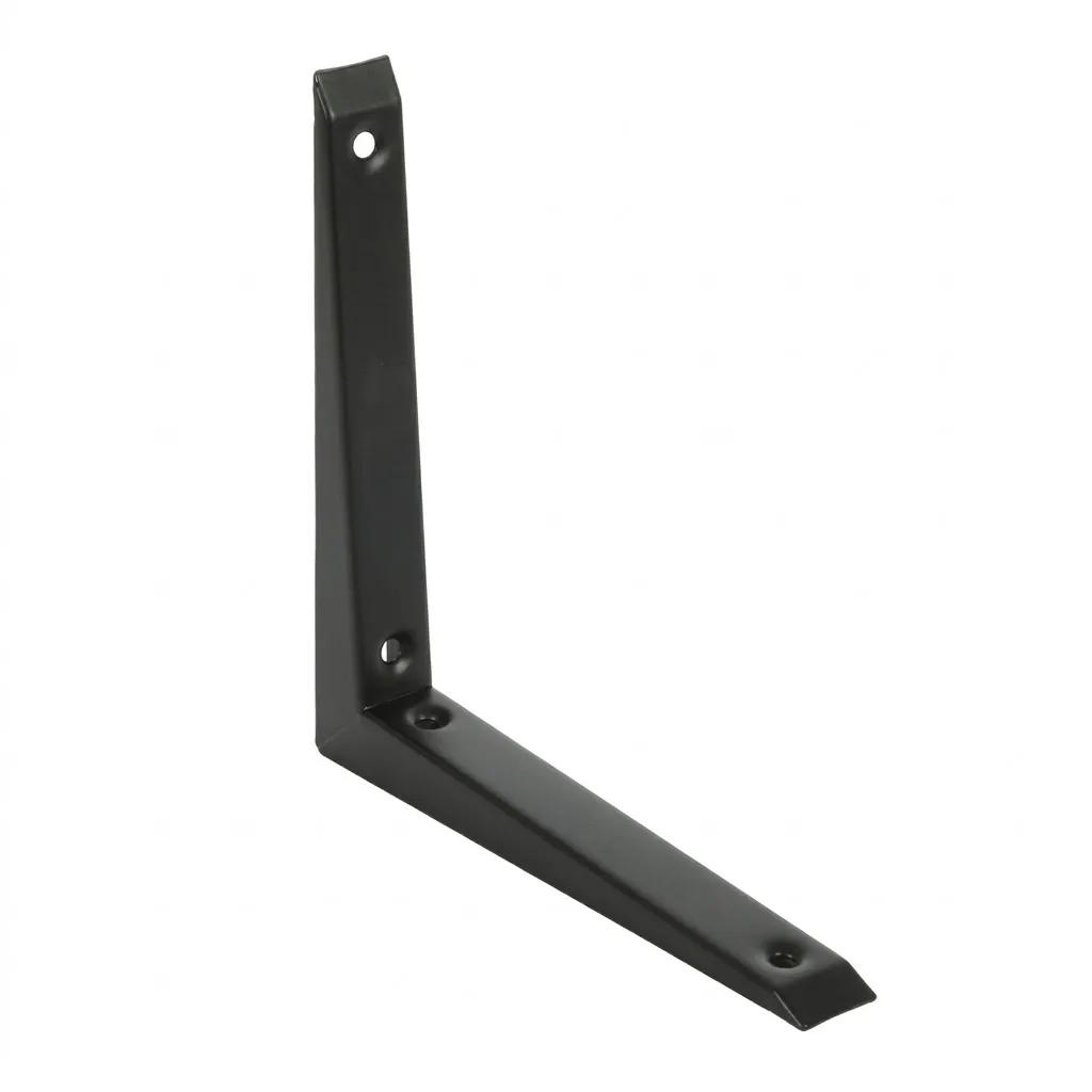 L Black Mitred Brackets 180mm x 180mm