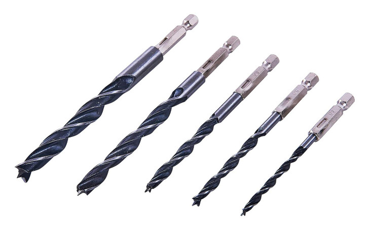 Amtech 5 Piece Hex Wood Drill Bit Set