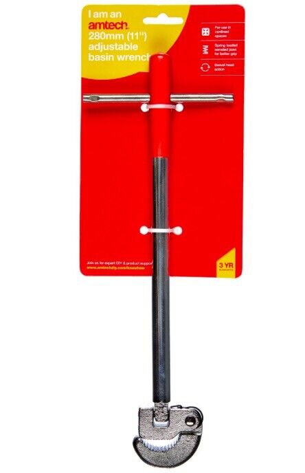 Amtech 280mm Adjustable Basin Wrench