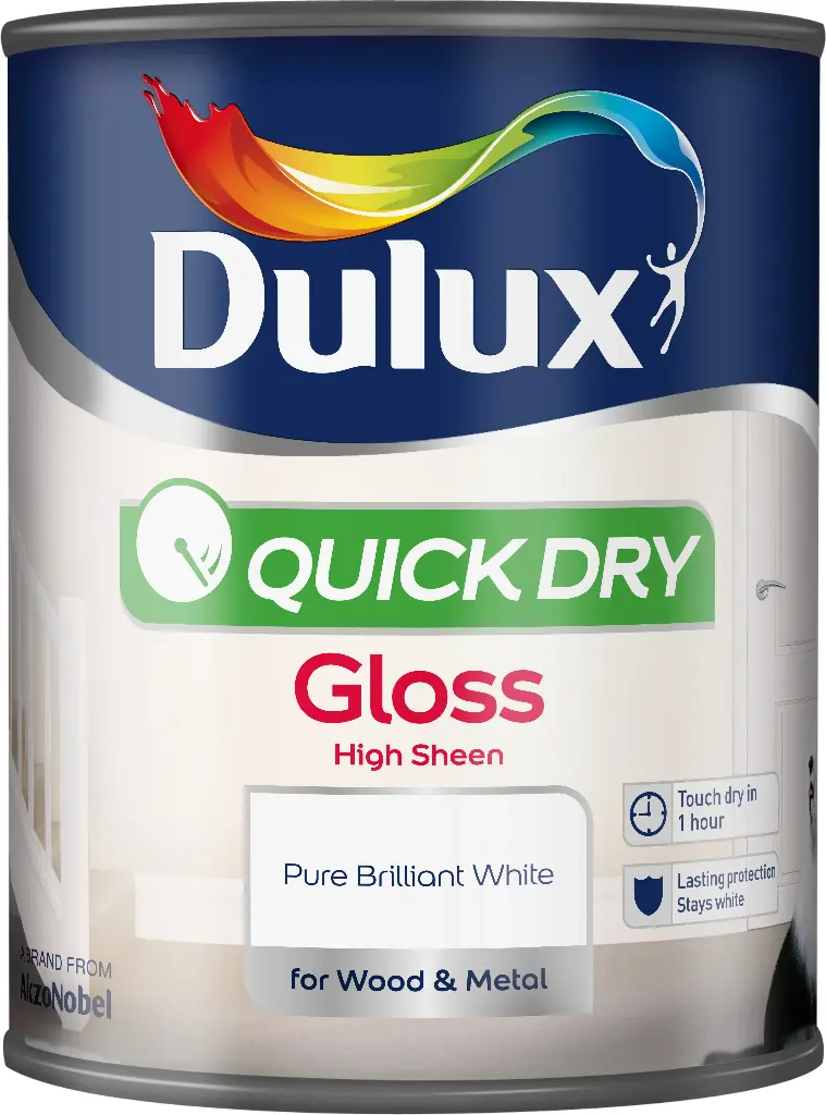Dulux Quick Dry Gloss Pure Brilliant White 750ml