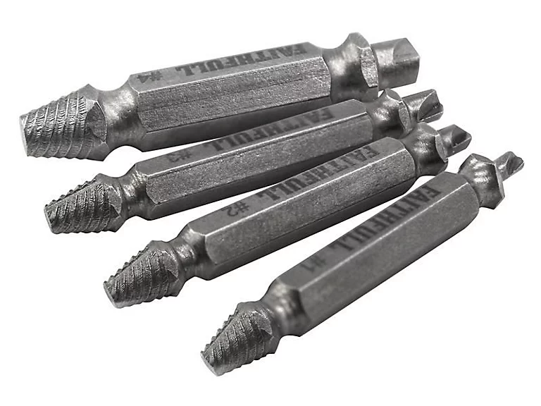 Faithfull Screw Extractor Kit 4 Piece