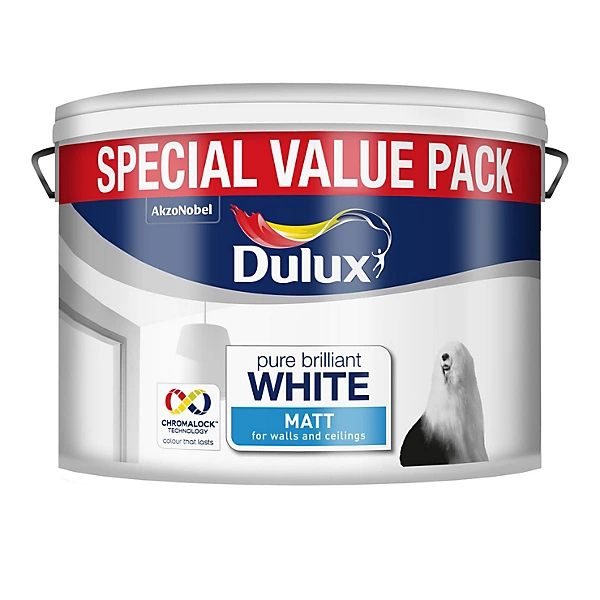 Dulux Vinyl Matt Pure Brilliant White 7L