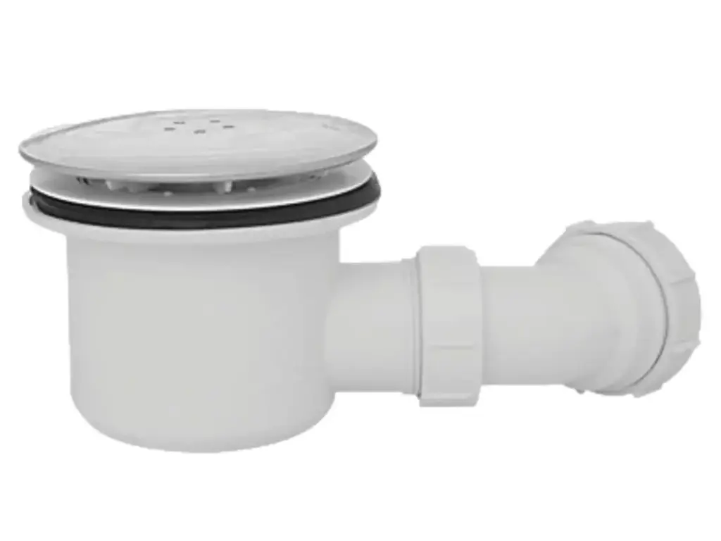 Fluidmaster 90mm Chrome Hi-Flo Shower Tray Waste Trap
